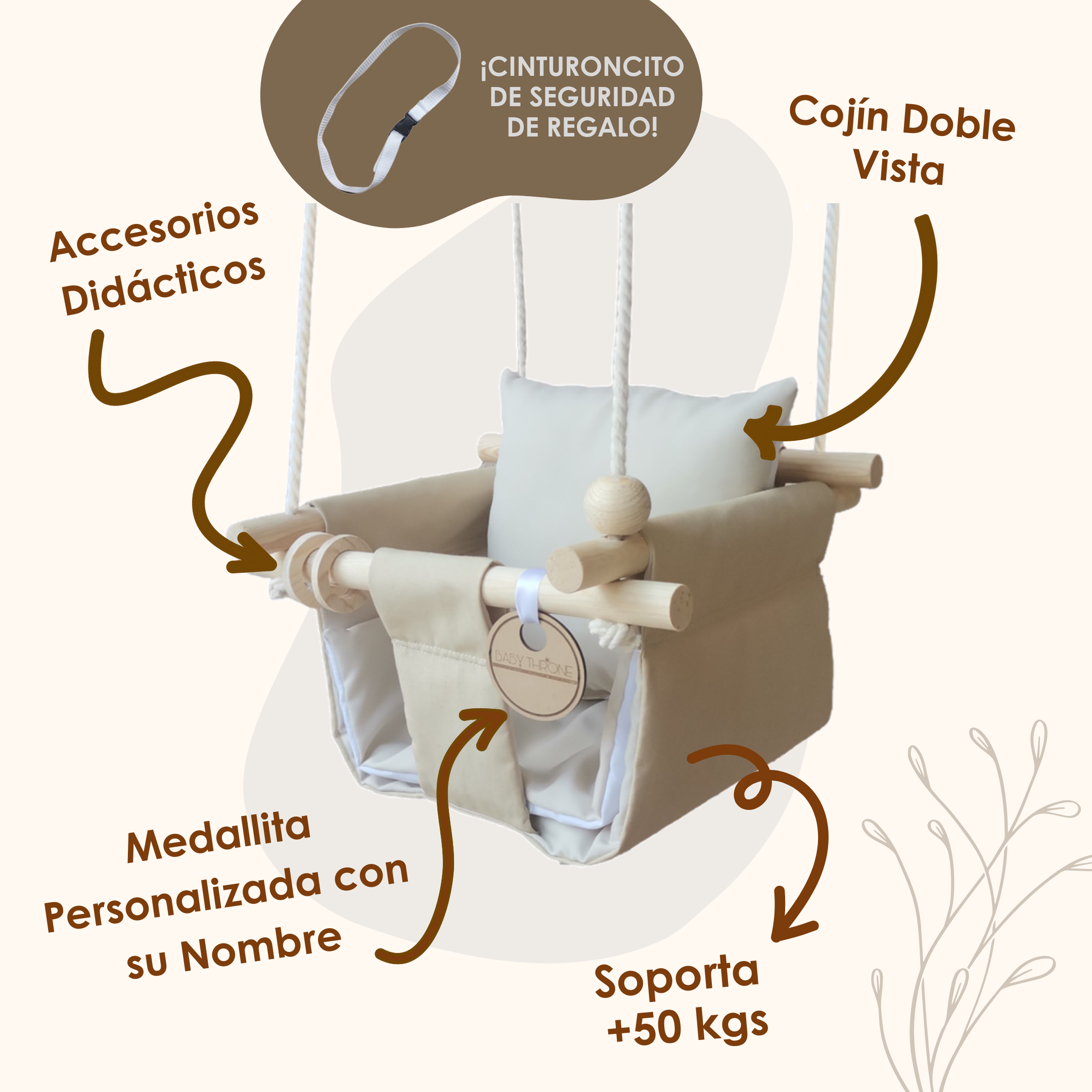 Columpio Beige Neutro 🤍 (PROMO 30%)