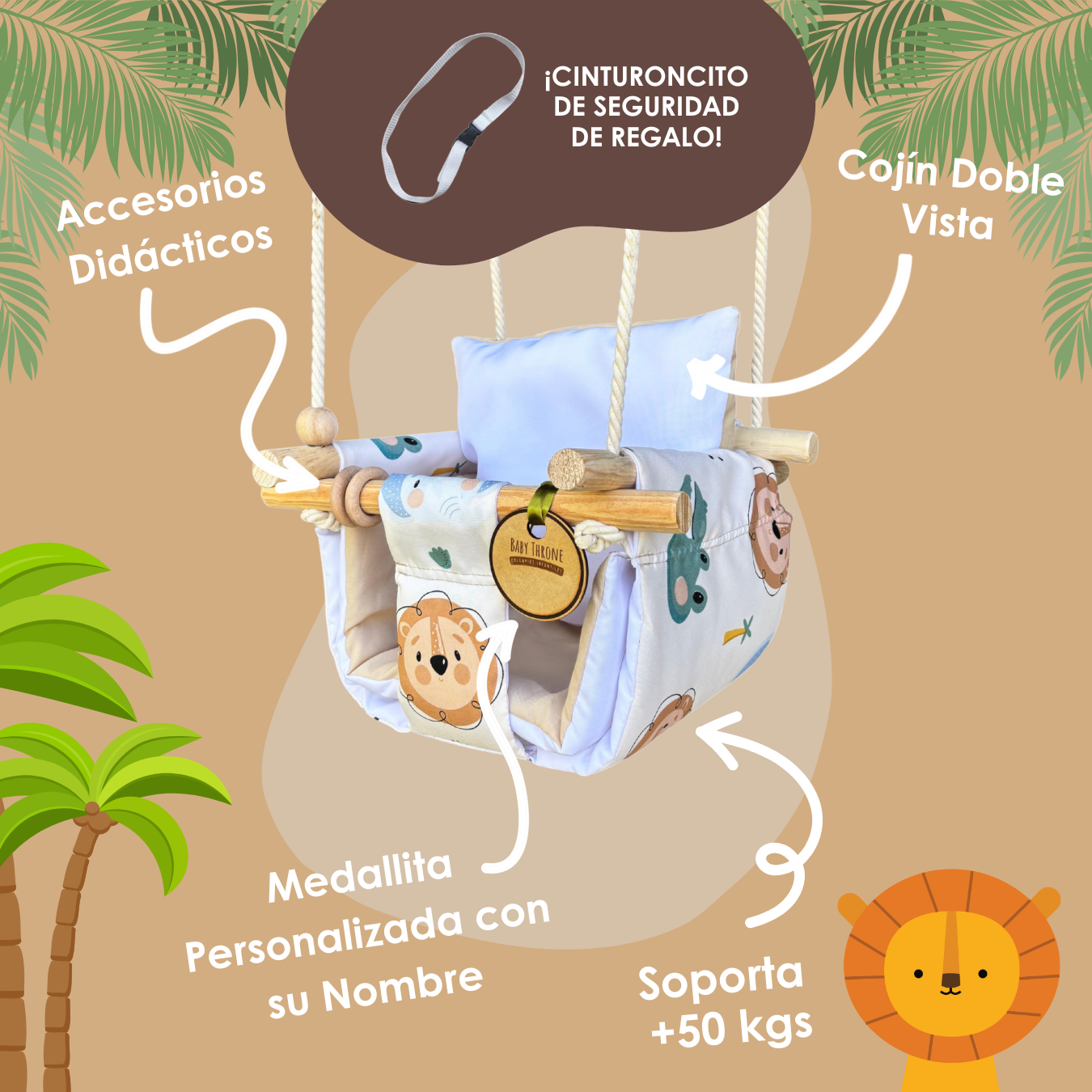 Columpio Animal Kingdom 🦁🐘🐊 (Edición Limitada) (PROMO 30%)